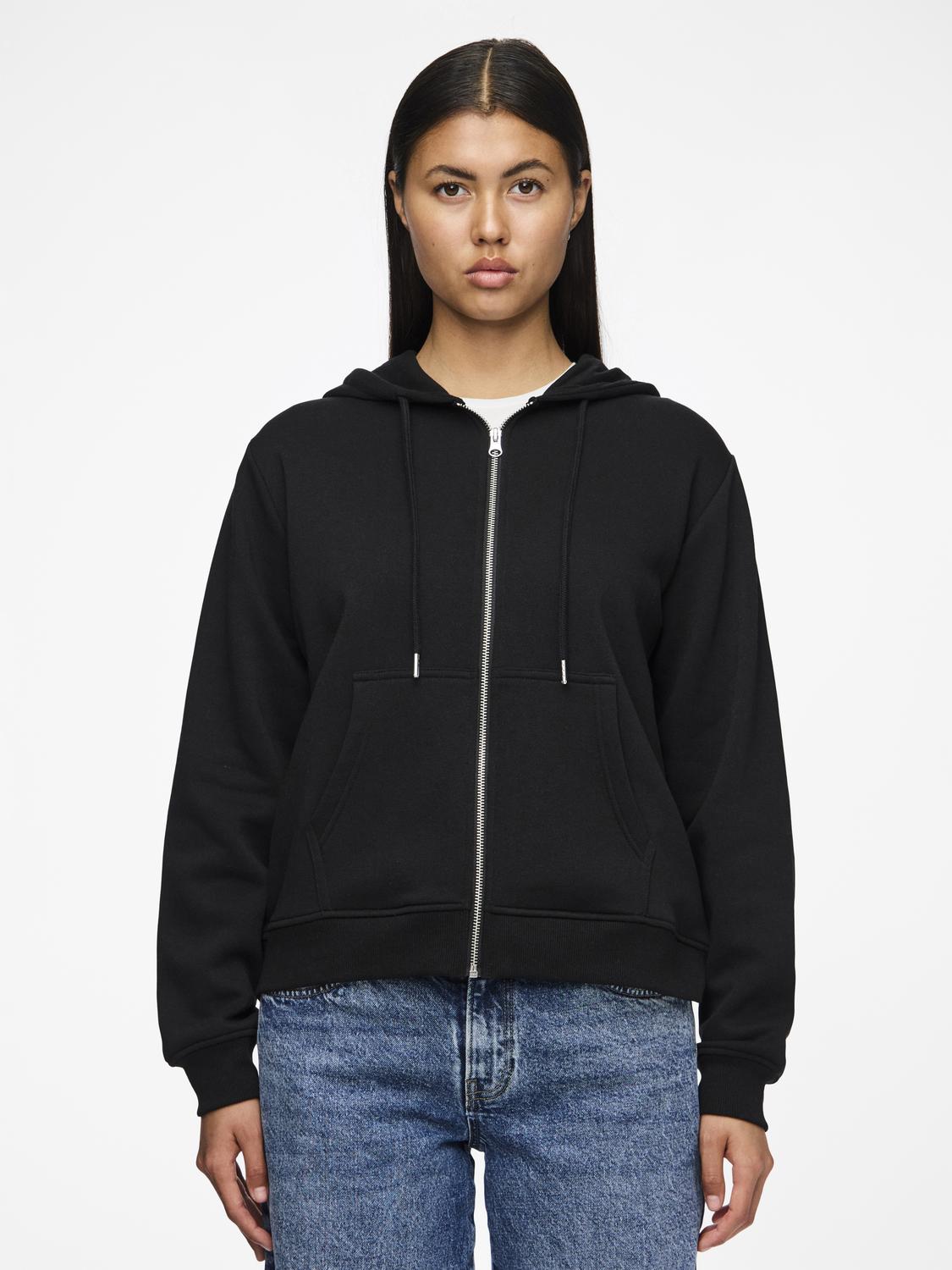 PCCHILLI Zip Sweatshirt - Black